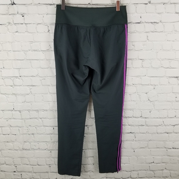 ADIDAS | pink stripe gray athletic track pants - Picture 3 of 6